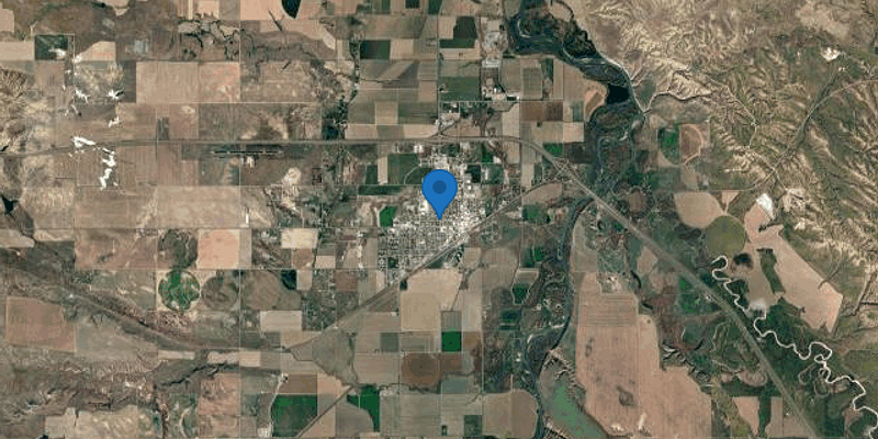 Satellite map of Hardin