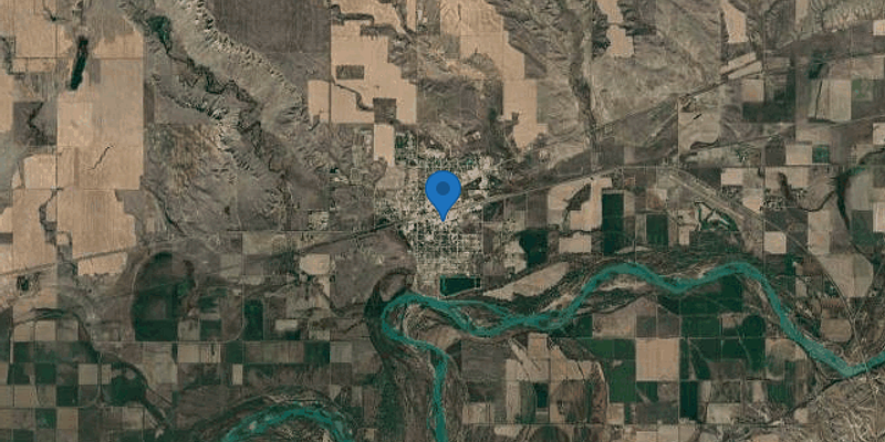 Satellite map of Wolf Point