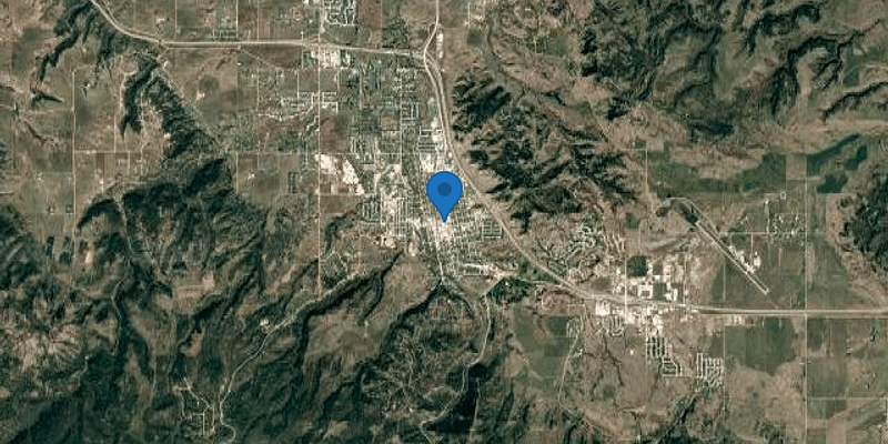 Satellite map of Spearfish