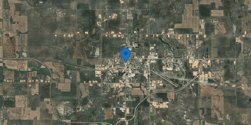 Satellite map of Watford City