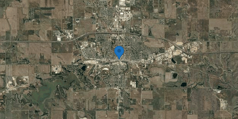 Satellite map of Dickinson