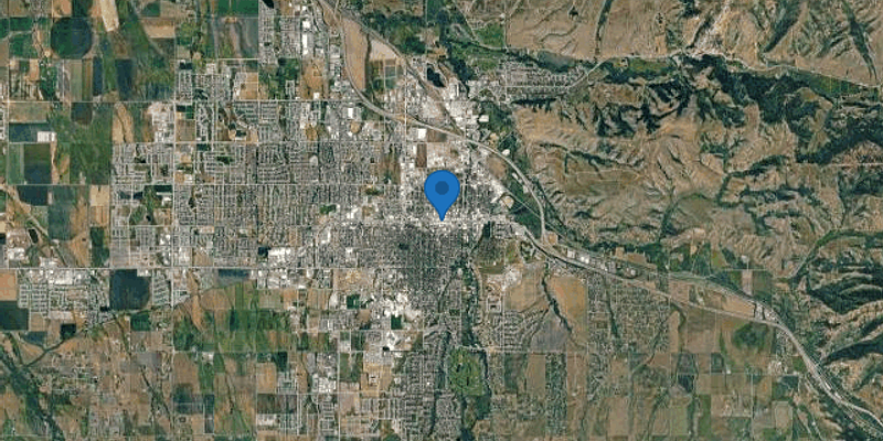 Satellite map of Bozeman